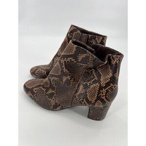 AK Anne Klein  Get it Women's Snake Skin Ankle Boots Brown Size 8.5